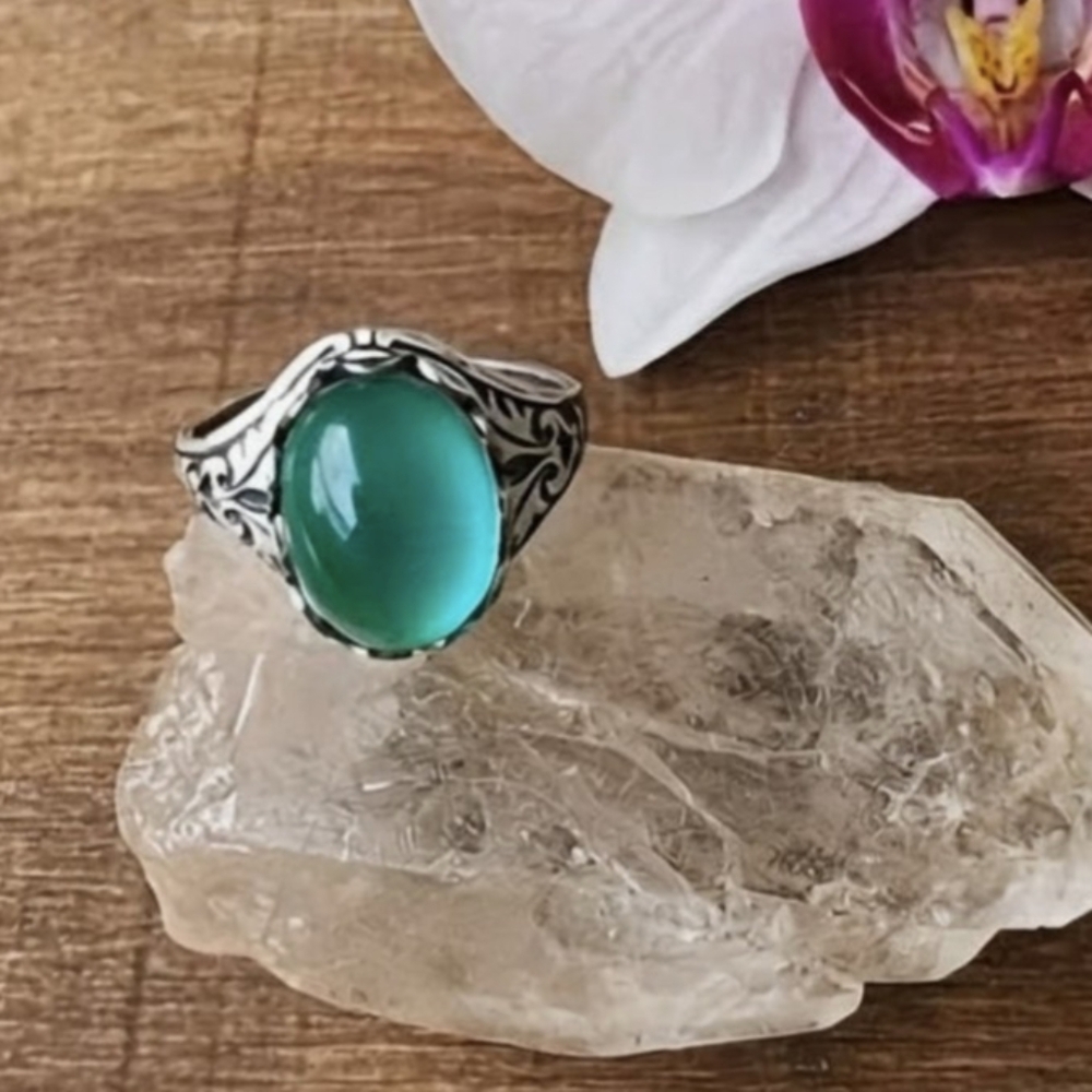Color Changing Ring Silvery Size 7 8 9 Mood Ring 70s Style Mood Rings - Picture 5 of 12